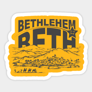 Bethlehem Beth Black Sticker